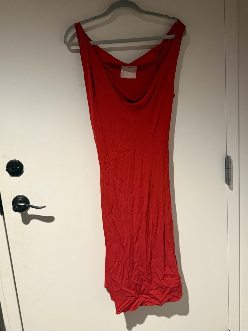 Women’s Sleeveless Red Cowl Tunic Top